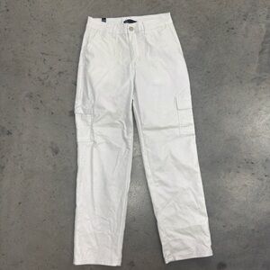 ORFA | Women's White Metallic Cargo Jeans